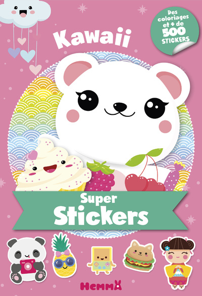 Carte Super stickers - Kawaii 