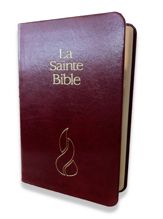 Carte Bible Segond 1979 bordeaux  fibrocuir  10*16 fermeture tranche or NEG 1979
