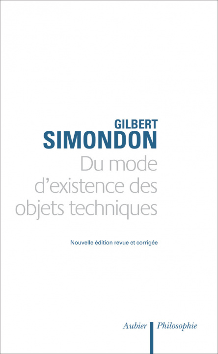 Knjiga Du mode d'existence des objets techniques Simondon
