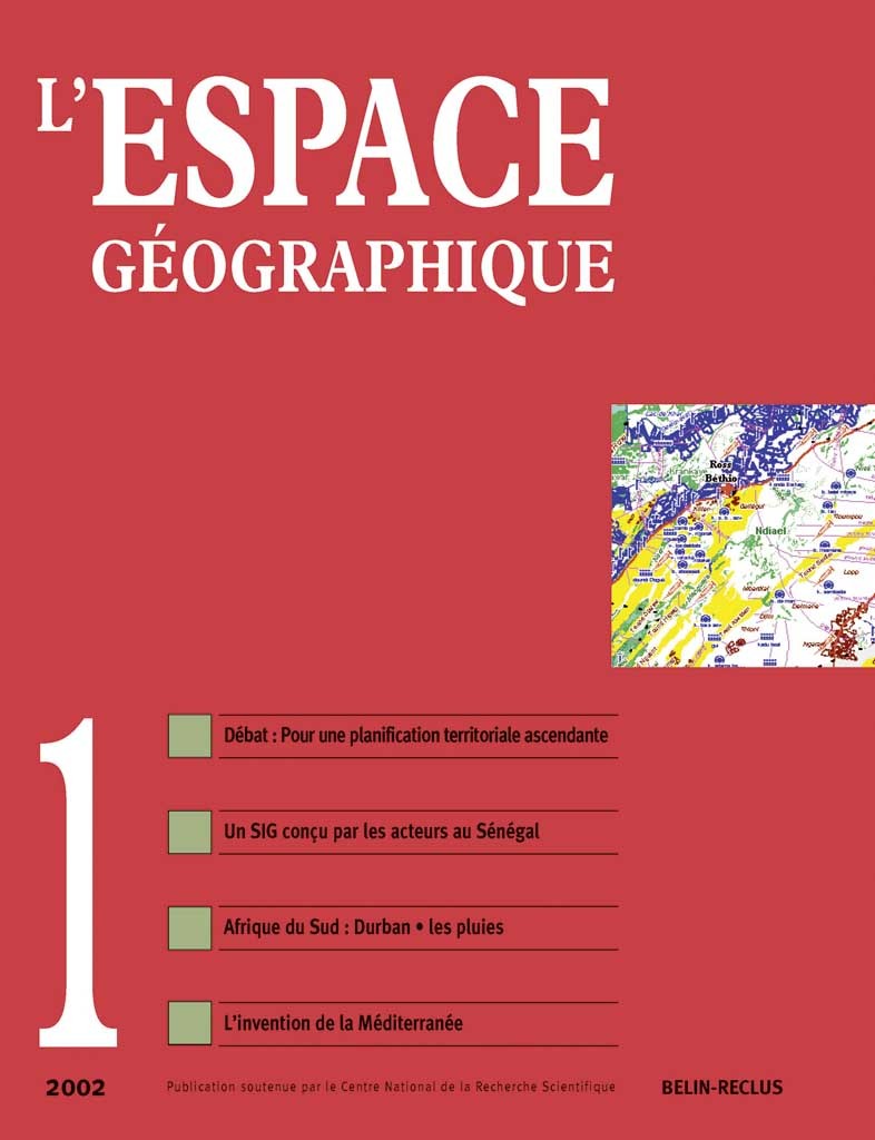 Knjiga L'espace géographique -  N°1 Brunet