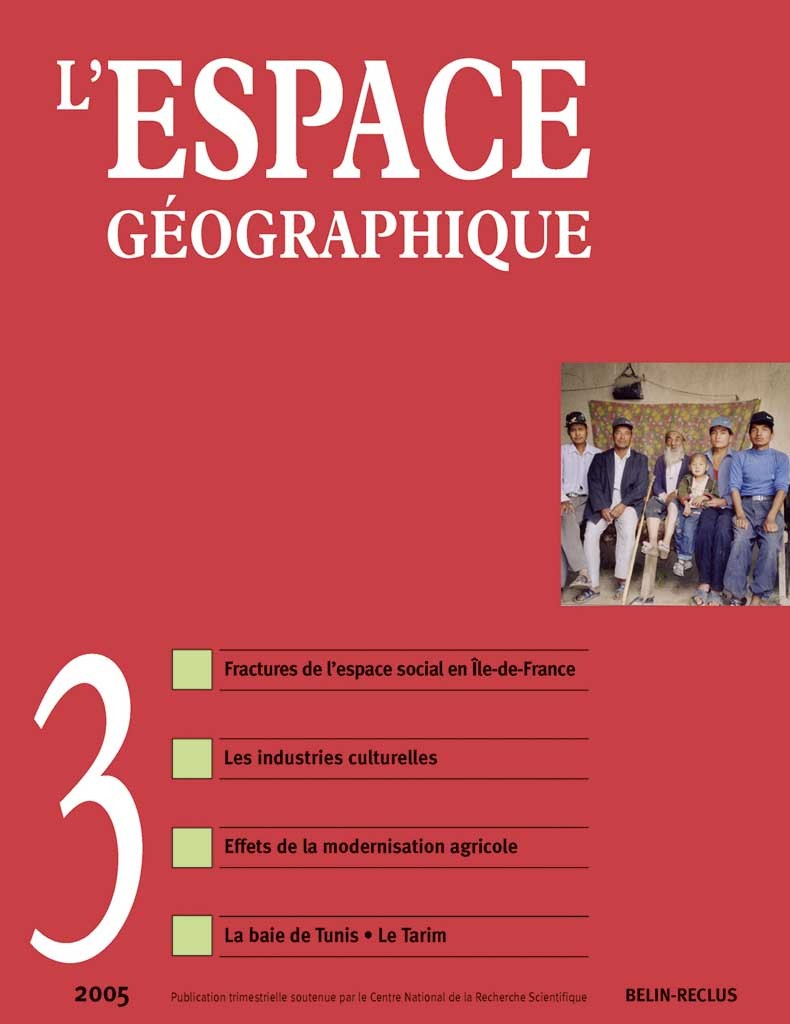Buch L'Espace Géographique -  N°3 Brunet