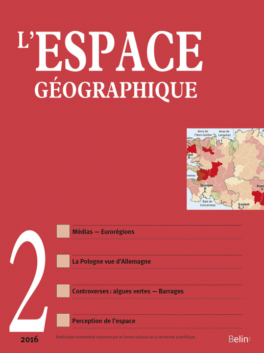 Knjiga L'Espace géographique 2016-2 