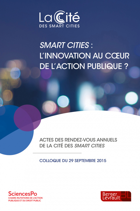 Carte SMART CITIES L'INNOVATION AU COEUR DE L'ACTION PUBLIQUE BERGER-LEVRAULT