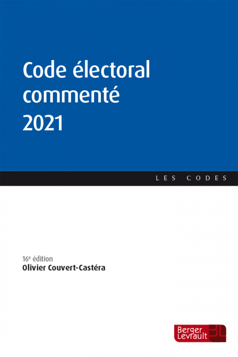 Kniha Code électoral commenté 2021 (16e éd.) COUVERT-CASTÉRA