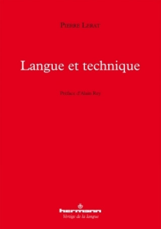 Knjiga Langue et technique Pierre Lerat