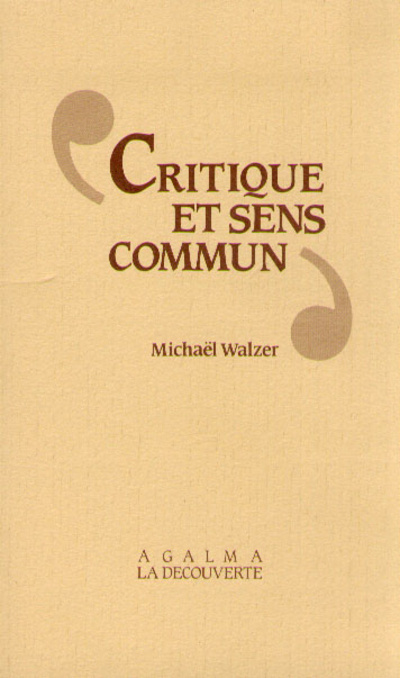 Knjiga Critique et sens commun Michael Walzer