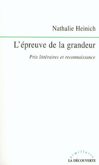 Knjiga L'épreuve de la grandeur Nathalie Heinich