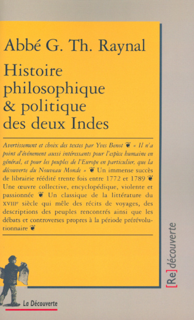 Kniha Histoire philosophique & politique des deux Indes Guillaume-Thomas Raynal