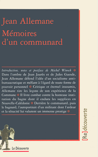 Knjiga Mémoire d'un communard Jean Allemane
