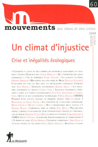 Joc / Jucărie Revue Mouvements numéro 60 Un climat d'injustice - Crise et inégalités écologiques Revue Mouvements