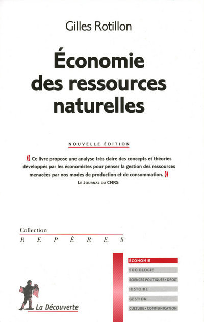Carte Economie des ressources naturelles Gilles Rotillon