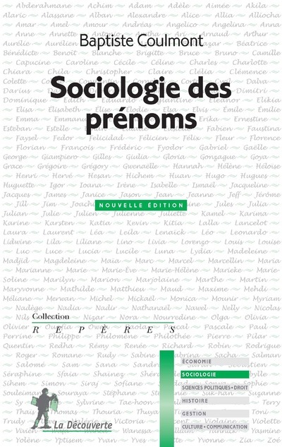 Kniha Sociologie des prénoms Baptiste Coulmont