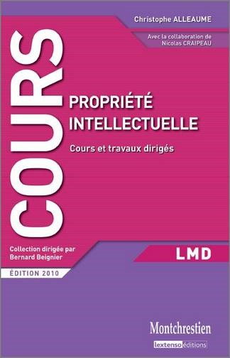 Knjiga propriété intellectuelle Alleaume c.