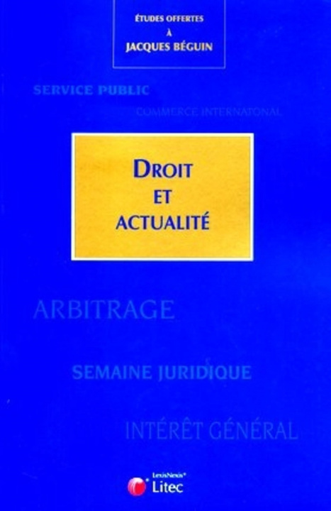 Boek Droit et actualité Béguin