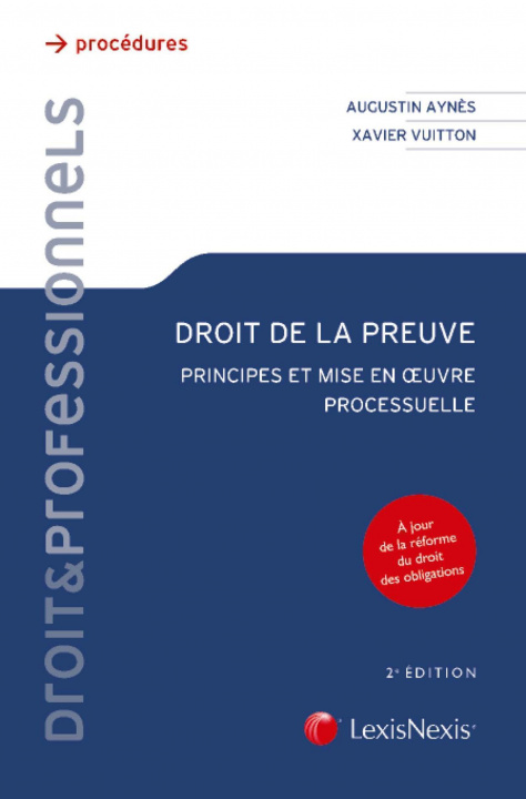 Kniha Droit de la preuve Vuitton