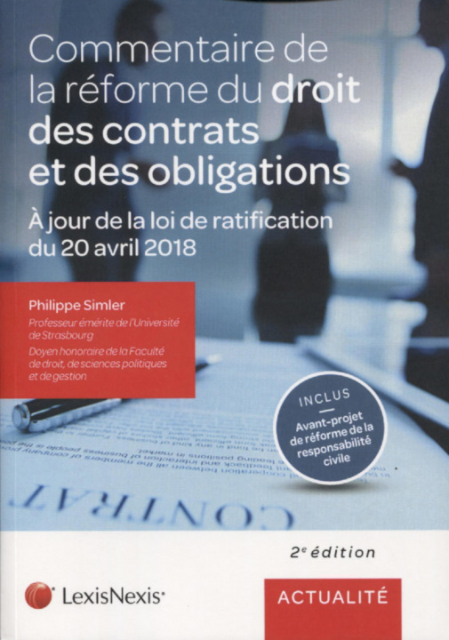 Kniha Commentaire de la réforme du droit des contrats et des obligations Simler