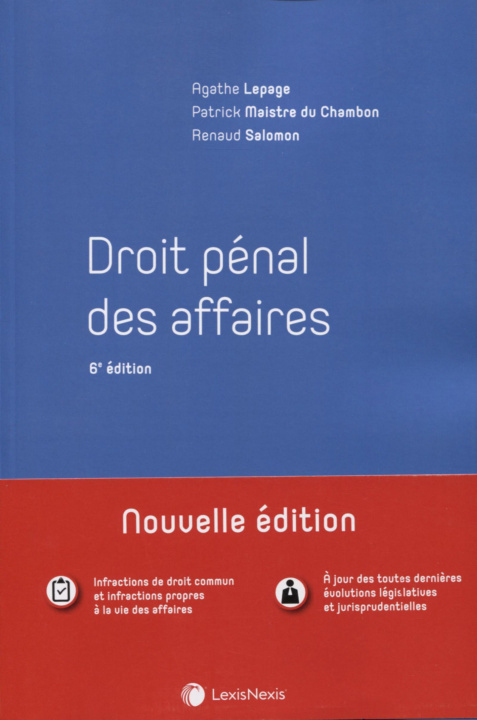 Knjiga Droit pénal des affaires Salomon