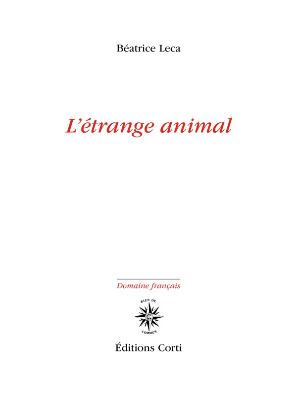 Książka L'Etrange animal Leca