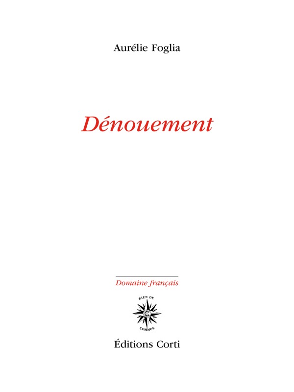 Knjiga Dénouement Foglia