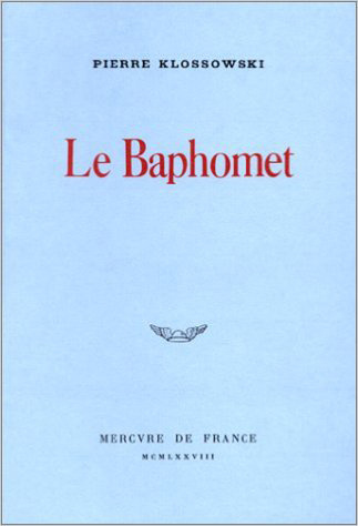 Book Le Baphomet KLOSSOWSKI