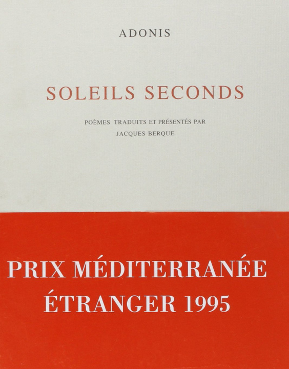 Book Soleils seconds Adonis