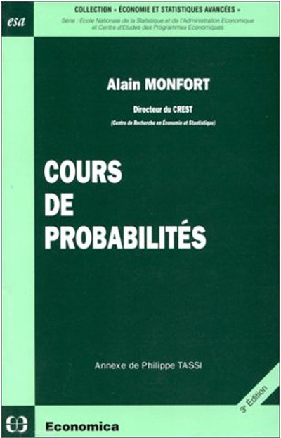 Kniha Cours de probabilité [sic] Monfort