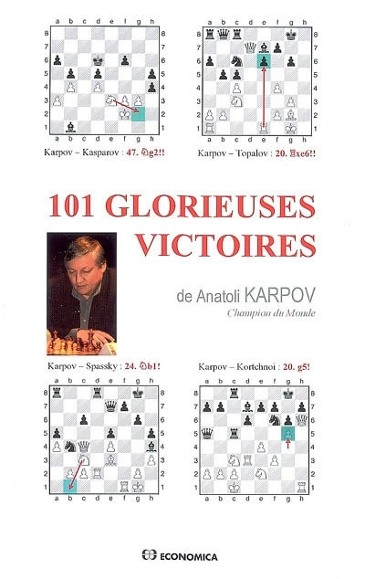 Kniha 101 glorieuses victoires de Anatoli Karpov Karpov