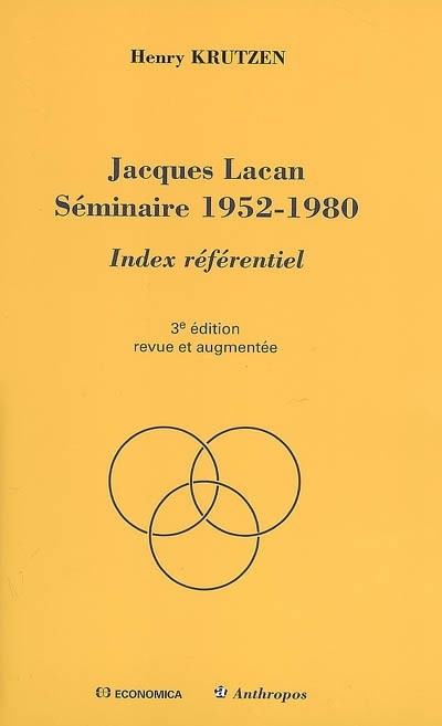Kniha Jacques Lacan, Séminaire 1952-1980 - index référentiel Krutzen