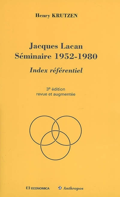 Książka Jacques Lacan, Séminaire 1952-1980 - index référentiel Krutzen