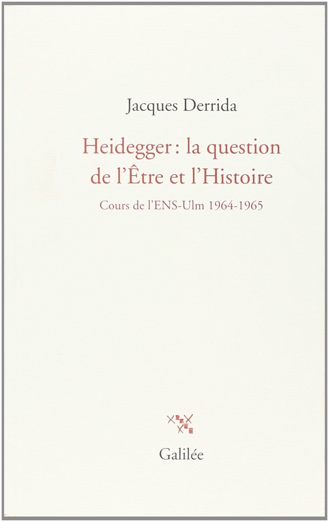 Kniha Heidegger, la question de l'etre et l'histoire Derrida