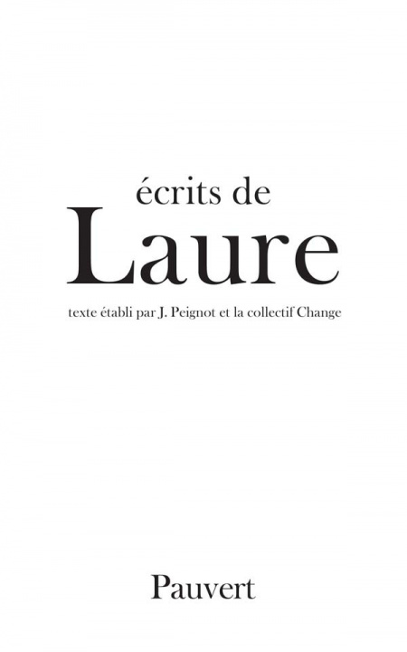 Kniha Ecrits de Laure Laure