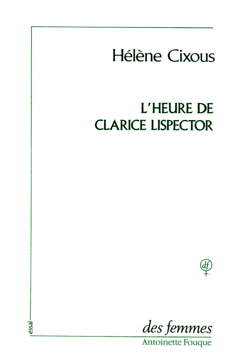 Książka L'heure de Clarice Lispector Cixous