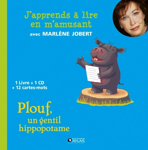Carte Plouf, un gentil hippopotame Marlène Jobert