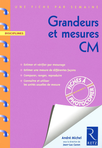 Book Grandeurs et mesures CM Jean-Claude Caron