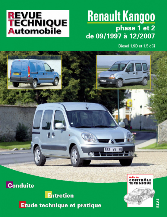 Kniha Renault Kangoo - phase 1 et 2 de 09-1997 à 12-2007 ETAI