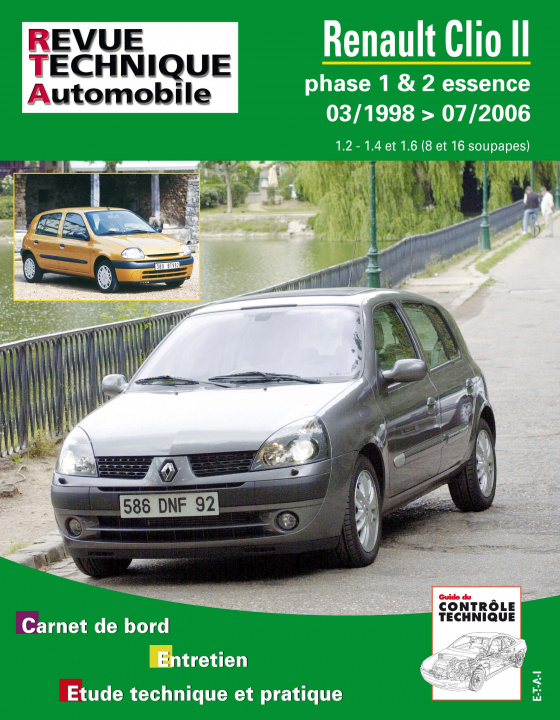 Kniha Renault Clio II - phase 1 & 2 essence, 03-1998 > 07-2006 ETAI
