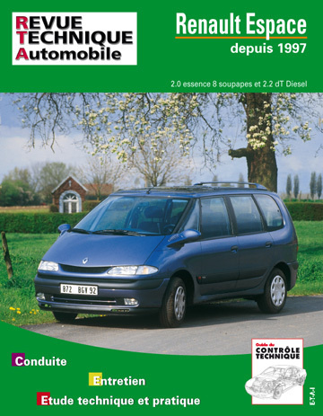 Carte Renault Espace depuis 1997 - moteurs 4 cylindres essence et Diesel ETAI