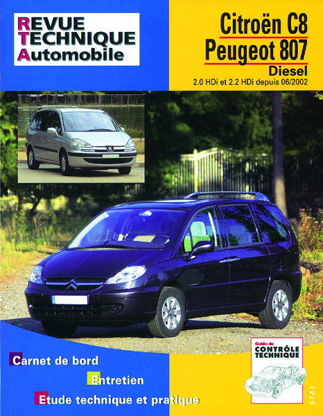 Book Citroën C8, Peugeot 807 - diesel ETAI