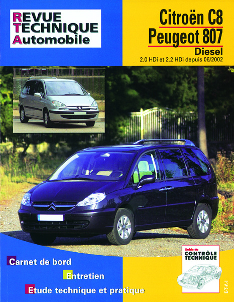 Könyv Citroën C8, Peugeot 807 - diesel ETAI