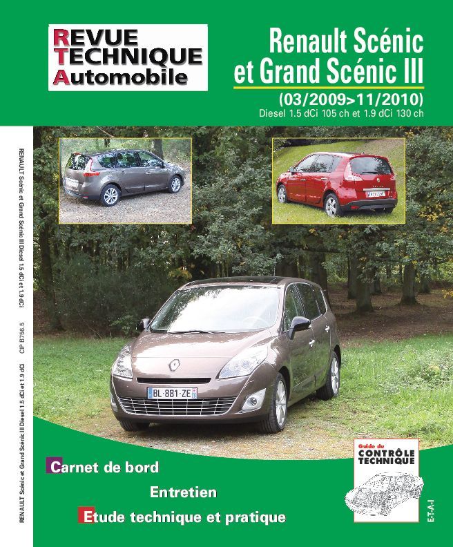 Carte Renault Scénic et Grand Scénic III - 03-2009>11-2010 ETAI