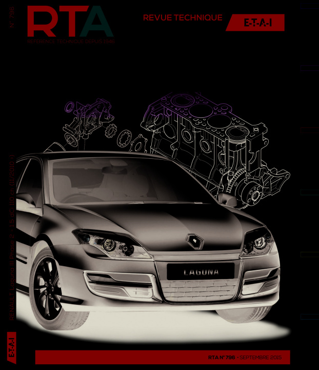 Kniha RTA B796 Renault LagunaIII ph2 1.5dCi 110ch 11/2010 ETAI