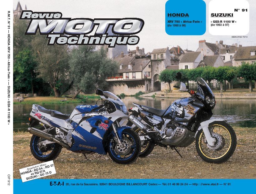 Carte RMT  91.2 HONDA XRV750 AFRICA TWIN/SUZUKI GSX-R1100W ETAI