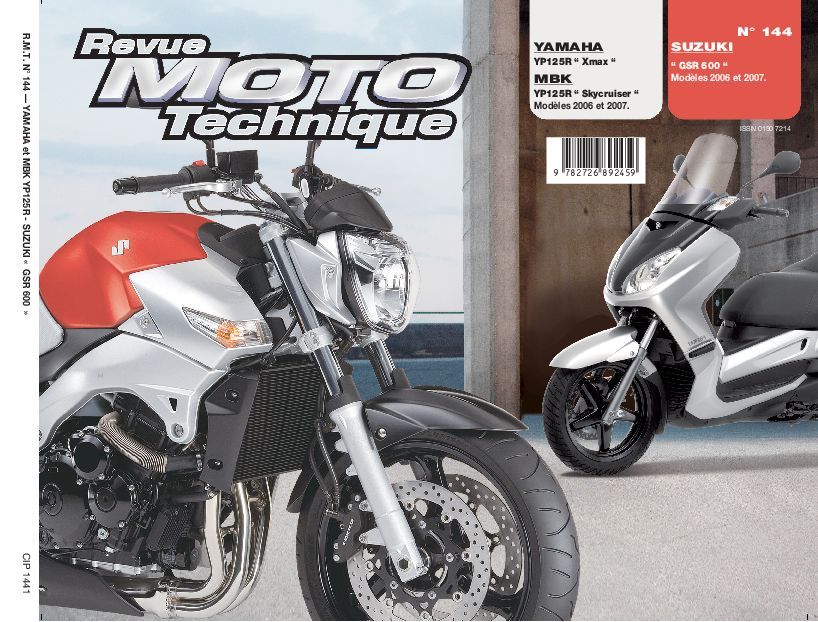 Buch RMT 144.1 SUZUKI GSR600 YAM XMAX125/MBK SKYCRUISER ETAI