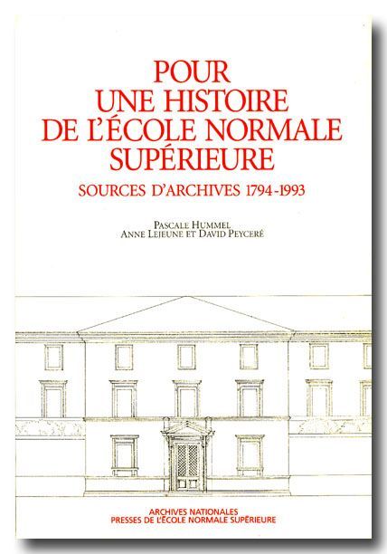 Könyv Pour une Histoire de l'Ens Hummel