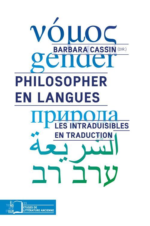 Knjiga Philosopher en Langues 