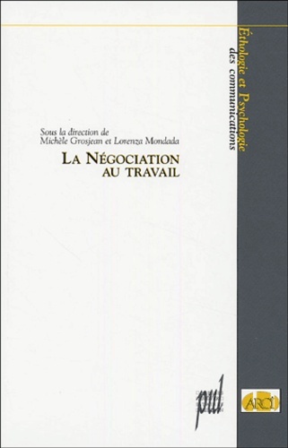 Libro La Négociation au travail Grosjean michele