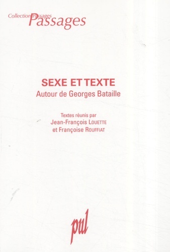 Boek Sexe et texte Louette jean-fran.