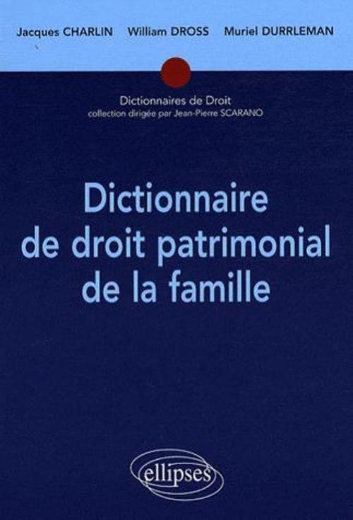 Knjiga Dictionnaire de droit patrimonial de la famille Charlin