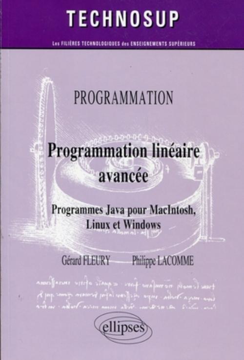 Knjiga Programmation linéaire avancée. Programmes Java pour MacIntosh, Linux et Windows - niveau C Fleury