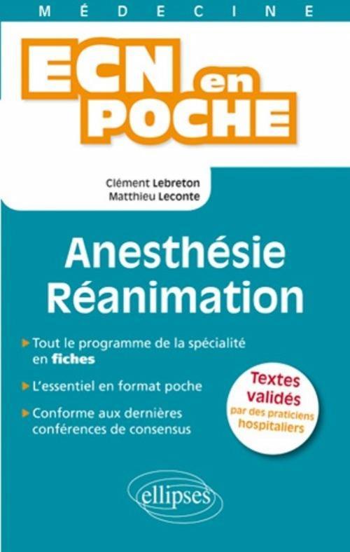 Kniha Anesthésie-Réanimation Lebreton